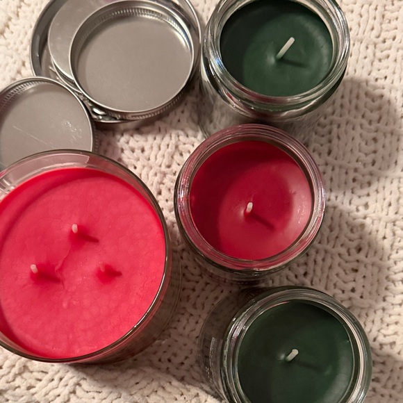 Scented Candle Set - Red and Green - Picture 2 of 2